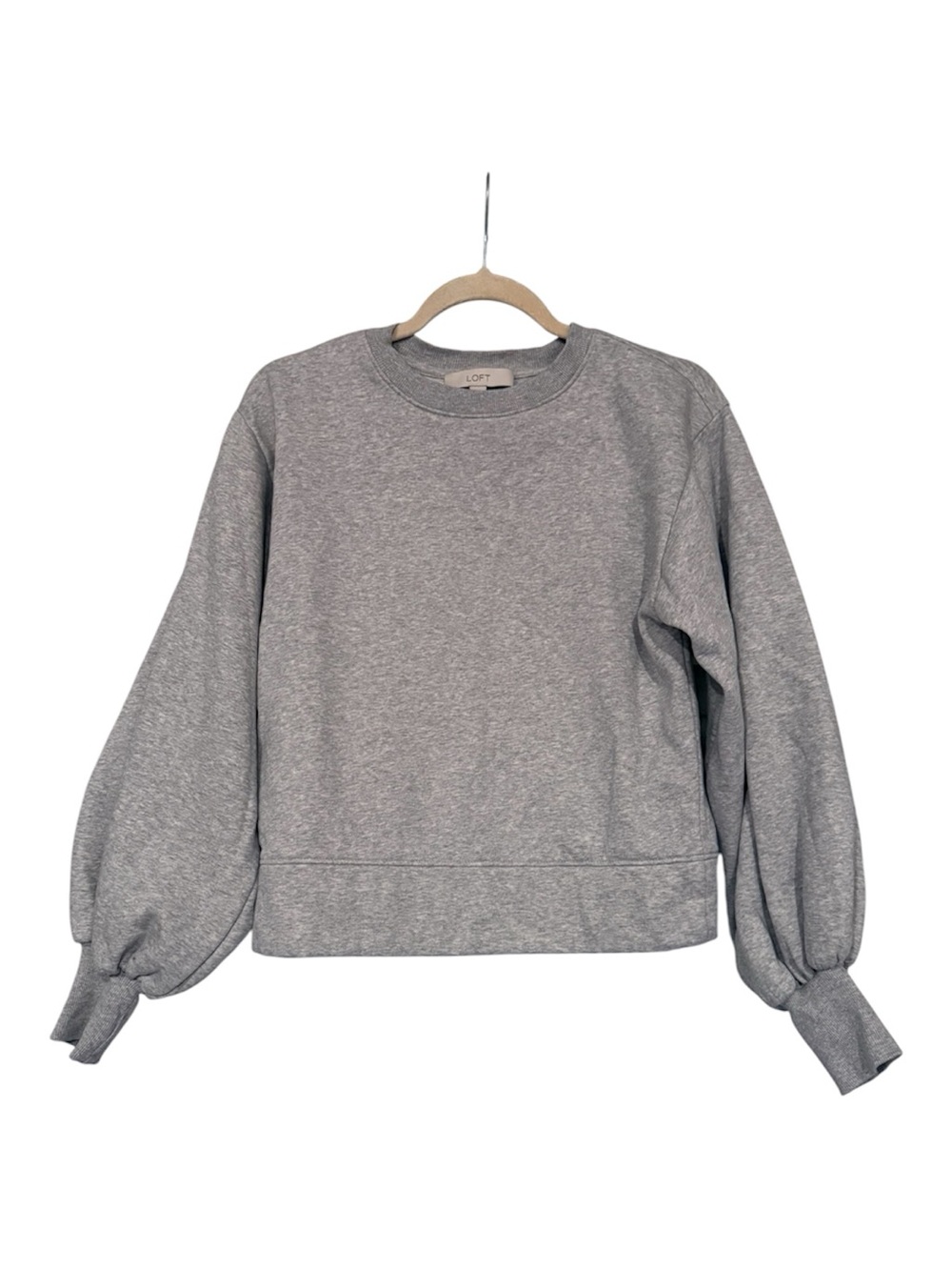 LOFT | Heather Grey Balloon Sleeve Sweatshirt